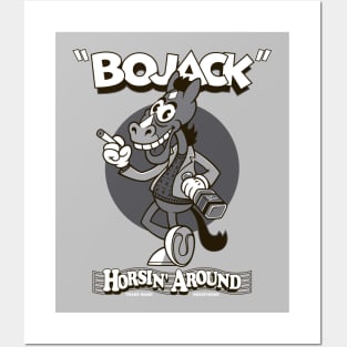 Vintage Horseman - Funny Cartoon (Light) Posters and Art